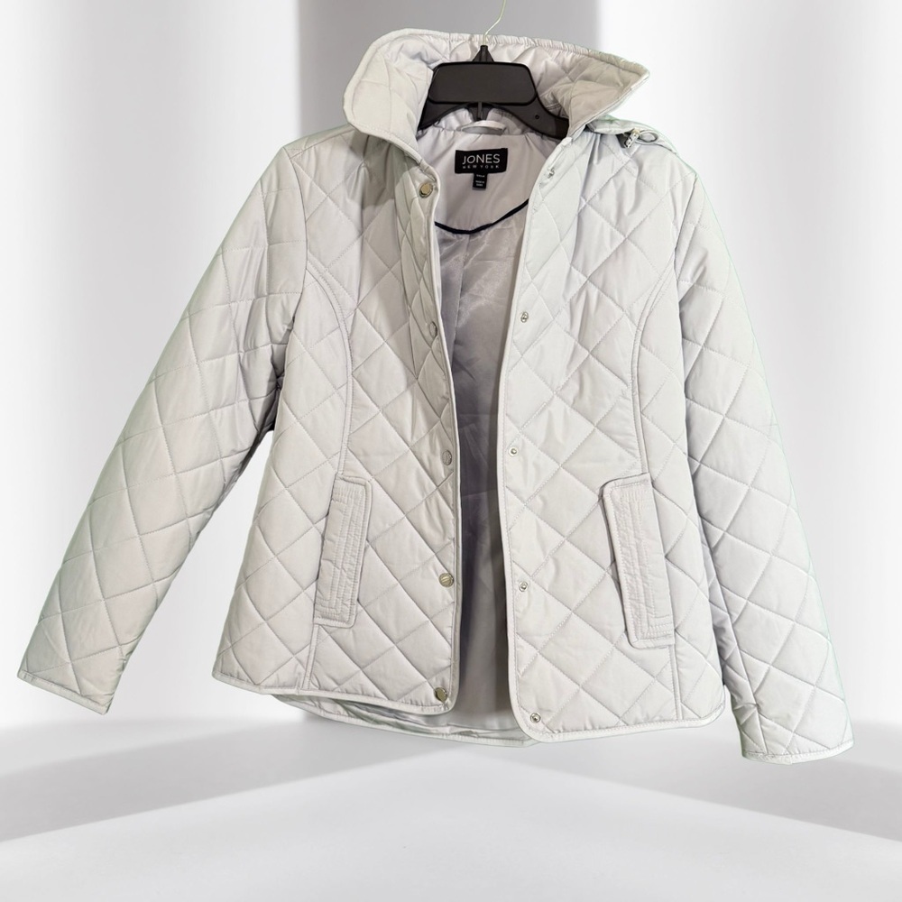 Jones New York Women's Ladies Lightweight Quilted Jacket with a Hood